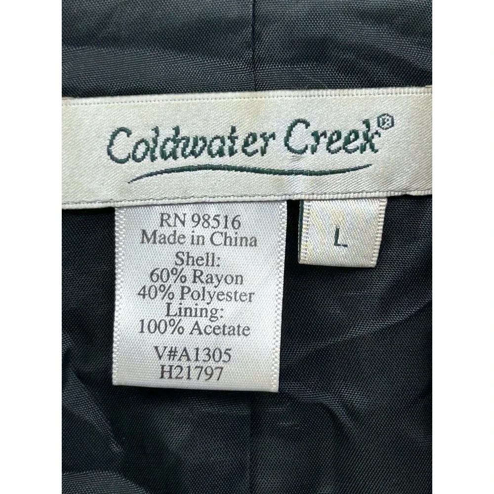 Coldwater Creek Jacket Women L‎ Multicolor Floral Tapestry Jacquard Button Front